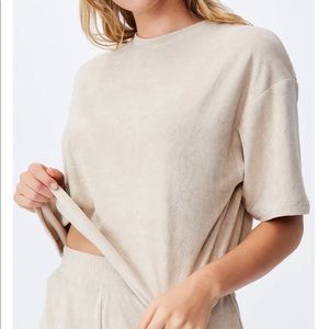 Cotton on terry boxy tee